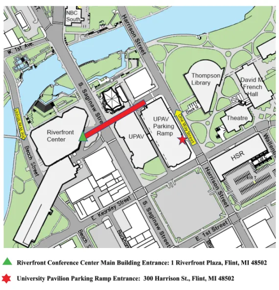 Riverfront Parking Map